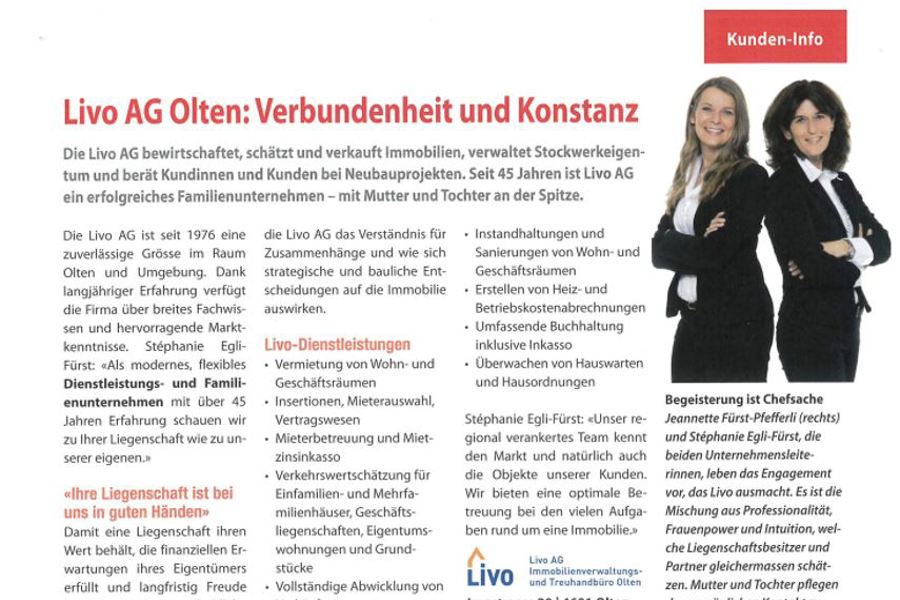 39 16 12 2022 HEV Magazin Bericht Uber Die Livo AG 01